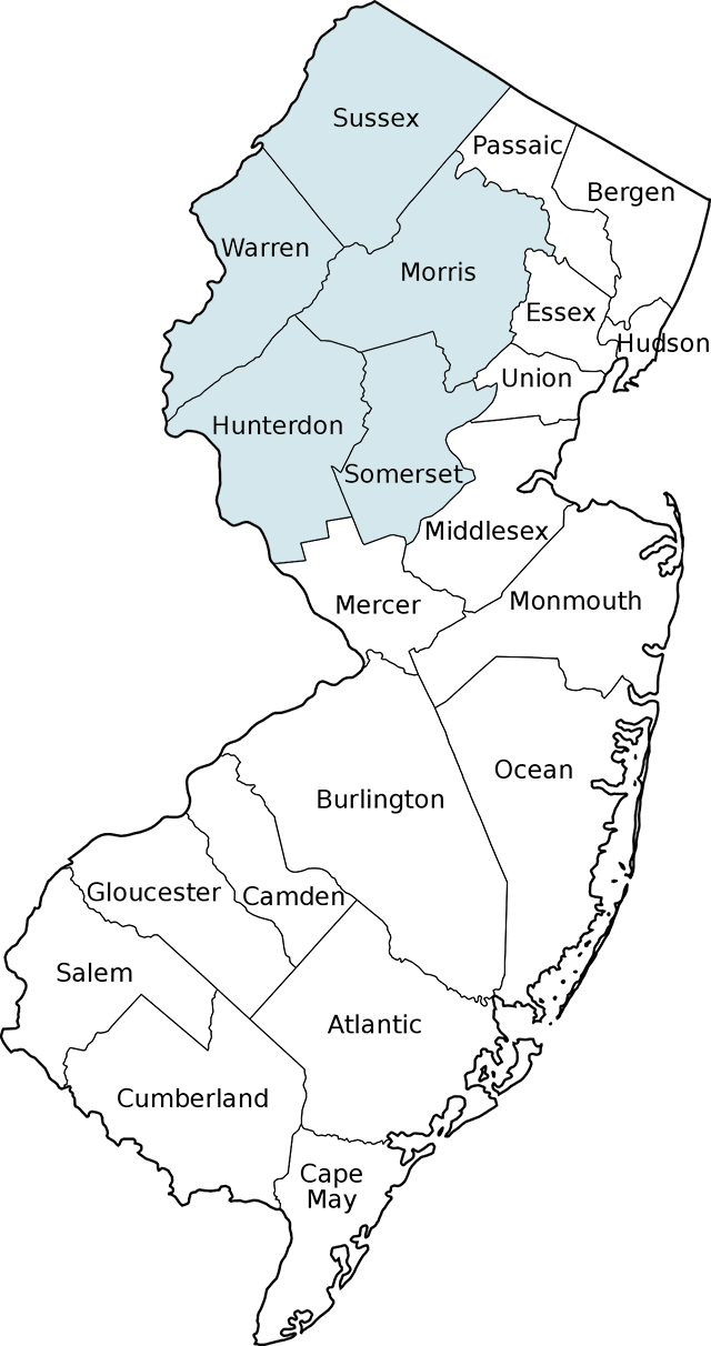 New Jersey Grocery Delivery Area Map